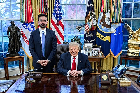 This is an image of US President Donald Trump and New York city Mayor Zohran Mamdani.