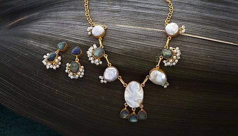 This is an image of a statement neckpiece.