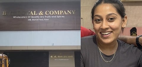 Image of Parveen Goyal's shop BG Goyal and company and his daughter Siya Goyal accused in Ketan Agarwal murder case.