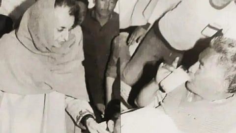 An old image of Indira gandhi meeting Sonam Wangchuk's father Sonam Wangyal. Wangyal launched a hunger strike demanding the ST status for the people of Ladakh. Indira Gandhi flew to Leh to assure him that his demands would be considered and ended the hunger strike