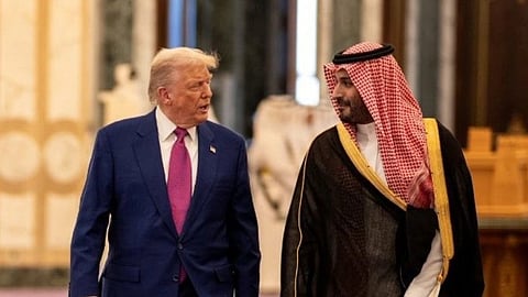 US President Donald Trump and Saudi Arabia nuclear deal illustration highlighting concerns over uranium enrichment and nuclear weapons proliferation