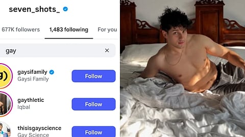 Image of CJP spokesperson jusxtaposed to his instagram following list