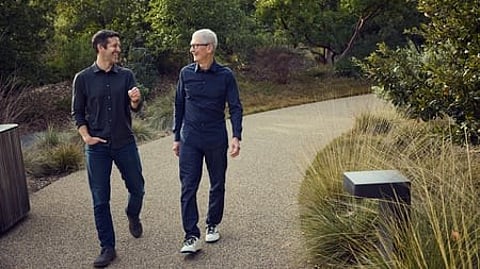 John Ternus and Tim Cook