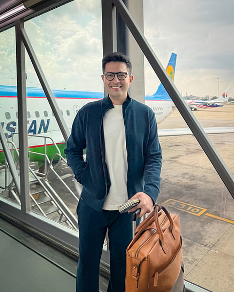 Raghav Chadha at airport