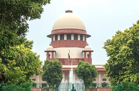In the image Supreme court of India is shown