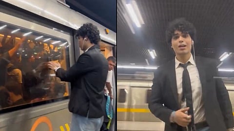 DMRC phone sticking trend Delhi Metro warning