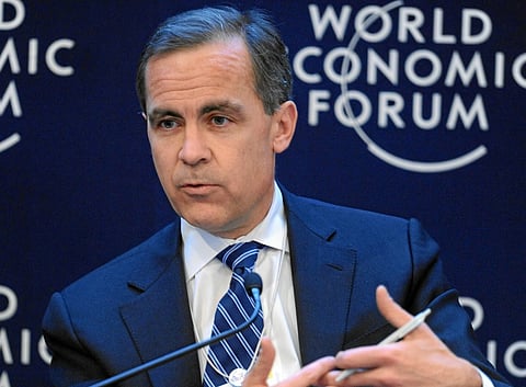 Image of Canada PM Mark carney speaking at the world economic forum.