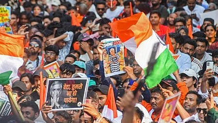 People protesting against Gyanesh Kumar