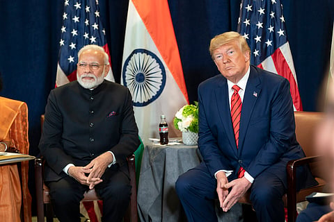 Modi and Trump at the UN headquarters