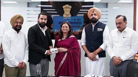 CEO Punjab Anindita Mitra alongside other officials publishing the SIR list