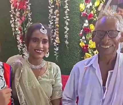Image of UP couple who are set to marry each other despite their 45 year old age gap.