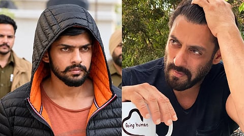 Left image is of Indian gangster Lawrence Bishnoi and right image is of Salman Khan