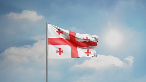 Official flag of the country Georgia