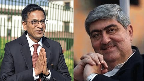 Chandrachud on the left and Sanjay Kaul on the right