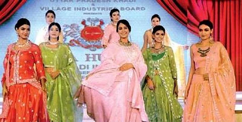 Khadi In Bridal Wear Fashion Show Says Its All
