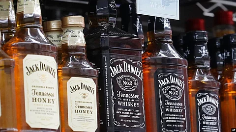 Maturing barrels of whiskey in a barrel house on the grounds of the Jack Daniel Distillery in Lynchburg, Tennessee. (Photo courtesy Jack Daniel's) Image credit: VOA