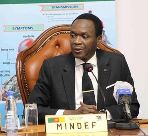 Assomo during a press conference