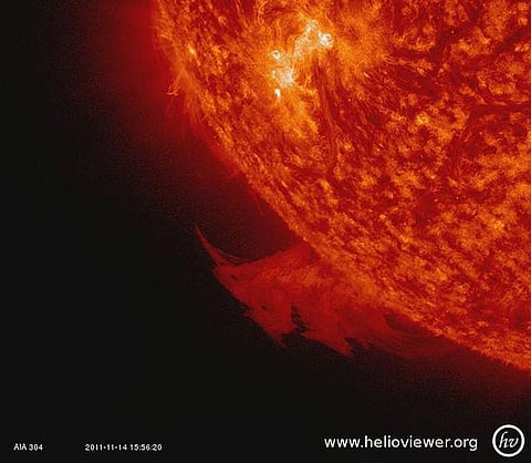 NASA’s Solar Orbiter Captures Its First Solar Eruption