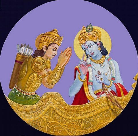 Ashtottaram 23: OṀ GĪTĀMRUTABHŨMYAI NAMAH