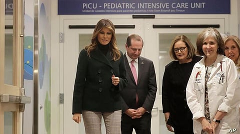 Melania Trump Visits Hospital’s ‘Cuddle’ Program for Babies Exposed to Opioids in Womb