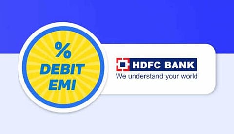 HDFC Now Offers Debit Card EMIs