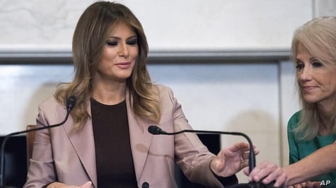 First Lady Speaks on Opioids in Only Solo Trip to Capitol Hill