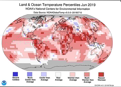 WMO: Earth Witnesses Record Breaking Temperature in June 2019