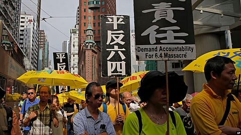 Thousands March in Hong Kong to Commemorate 1989 Tiananmen Protests