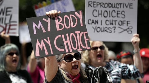 Dozens of US Abortion Rights Protester Rally across Nationwide
