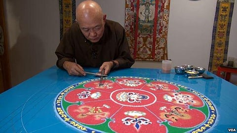 Buddhist Monk Losang Samten Uses Colors to Spread Message of Peace