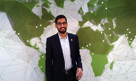 Google CEO Sundar Pichai Serves Employees a Real Version of Android Burgers Emoji