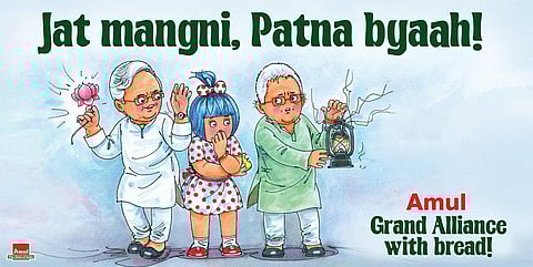 Amul Acts Cheeky on Nitish Kumar’s ‘Divorce’ With Lalu Prasad Yadav