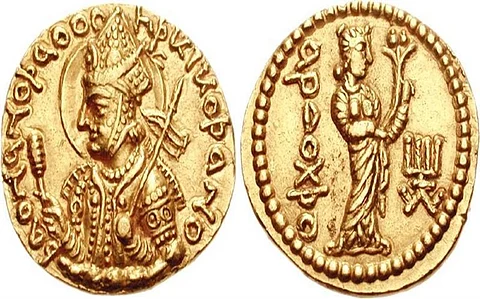 Ancient Gold Coins from the Period of Great Kushan Dynasty in India