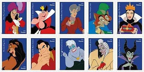 “Forever” : Disney’s 10 Classic Villains Immortalized on US Postal Stamps