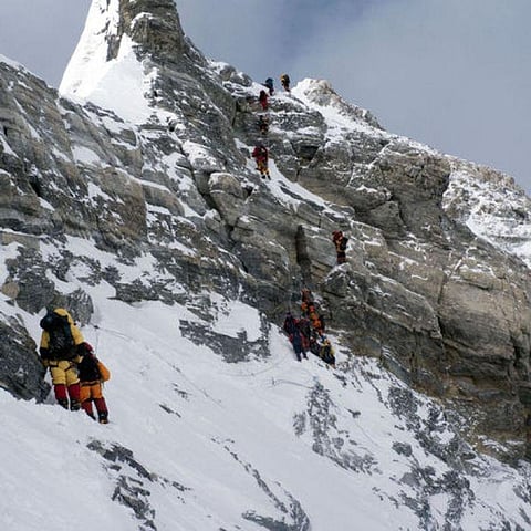 Nepali Woman scales Mt Everest with the message to fight against human trafficking