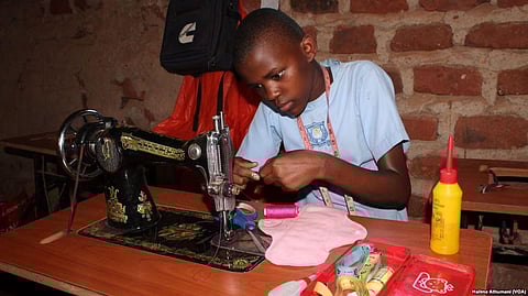Girls in Uganda Make Reusable Sanitary Pads to Stay in School