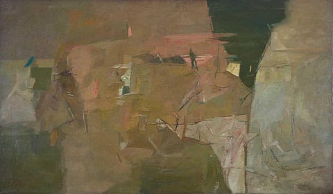 Famous Artist Ram Kumar Exhibitions his abstract paintings in New Delhi