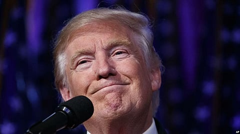 Malaysians protest against the policies of US President Donald Trump