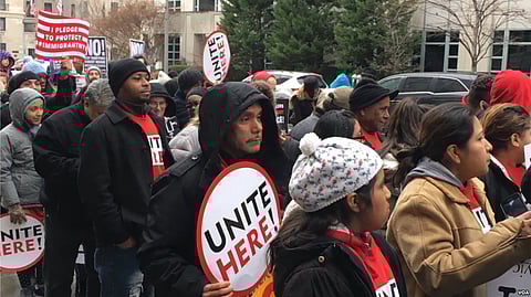 Minorities and Immigrants Protest against a number of Donald Trump’s campaign promises in Washington, ahead of his Inauguration