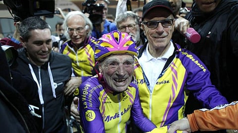 105-year-old Frenchman Robert Marchand sets New World Record for Bicycling