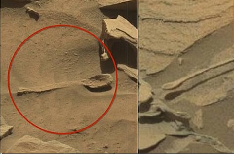 Aliens using Spoon on Mars? NASA Discovers a large spoon on the Red Planet’s surface