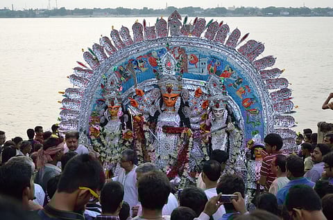 Kolkata observes Idol Immersion ceremony as Durga Puja ends, amidst Tight Security