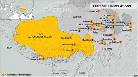 Cultural genocide in Tibet due to Chinese domination
