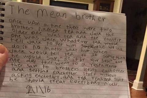 The Mean Brother- a short story by 8-year-old kid