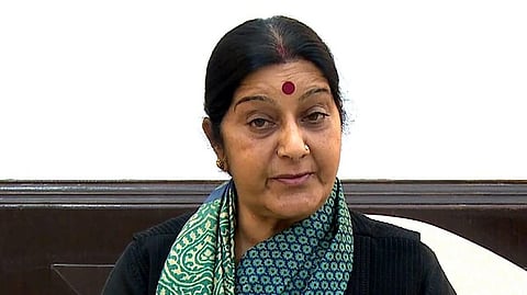 Sushma Swaraj in Tel Aviv for her visit of Palestine, Israel