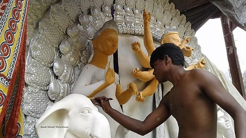 Durga clay from the forbidden land