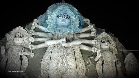 Largest Durga idol unveiled in Kolkata