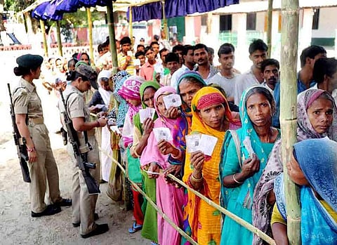 Bihar polls: Hundreds cast votes at women-managed booths