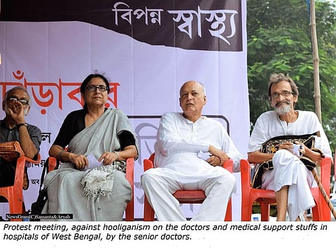The health system is at threat: Doctors sit in protest in Kolkata