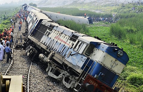 Double train derailment in MP; 31 killed